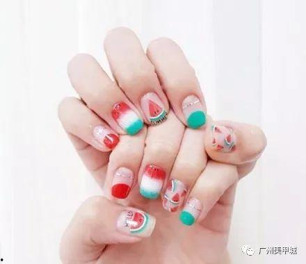 夏天的网红美甲图片,网红美甲图鉴