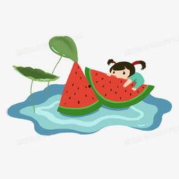 可爱手绘吃瓜头像